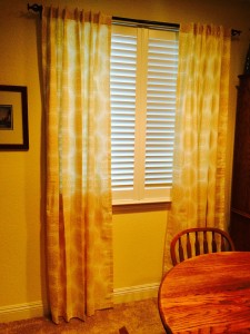 Donette hung new curtains in the dining room