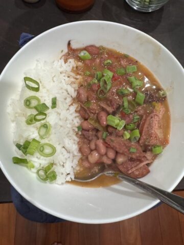 Finally got around to making red beans & rice with the andouille I bought a while back.